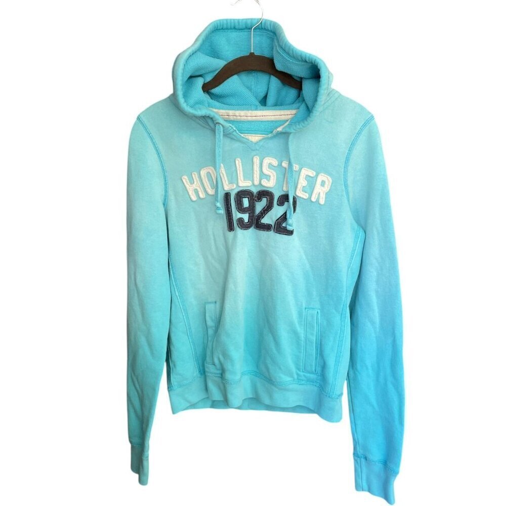 Vintage Y2K Hollister 1922 Blue Graphic Hoodie SZ L